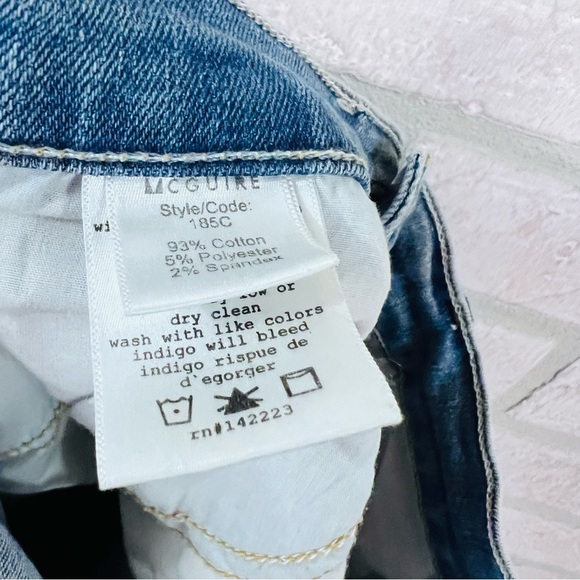 McGuire Denim Barley Boot Button Fly Raw Hem Cropped Jeans Size 25 Style 185C - Picture 11 of 11